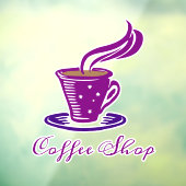 Coffeeshop Raamsticker (Vel 3)