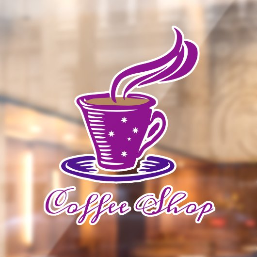 Coffeeshop Raamsticker (Vel 2)