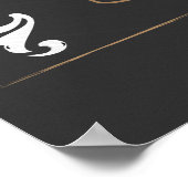 Coffeeshop Retro voeg logo Menu toe Poster (Hoek)
