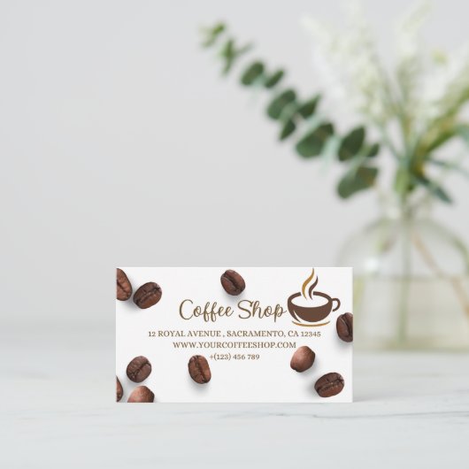 COFFEESHOP VISITEKAARTJE (Staand voorkant)