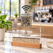 Coffeeshop WiFi QR-code heldere Coffee Bean ontwer Acryl Bord