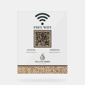 Coffeeshop WiFi QR-code heldere Coffee Bean ontwer Acryl Bord (Voorkant)