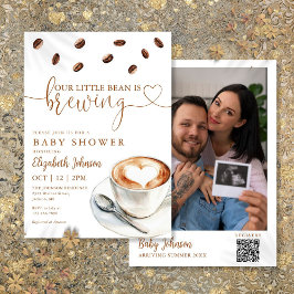 Coffeeshower Baby Shower Foto QR-code Kaart