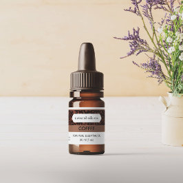 Coffeëssentiële oliën geurflessonnetiket sticker