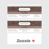 Coffeëssentiële oliën geurflessonnetiket sticker (Vel)