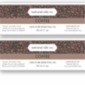 Coffeëssentiële oliën geurflessonnetiket sticker (Voorkant)