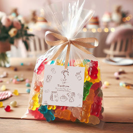Coffeethema Beige Cafe Bebe Brouwende Baby Shower Bedankjes Labels