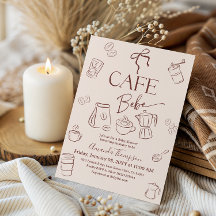 Coffeethema Beige Strikje Cafe Bebe Baby Shower