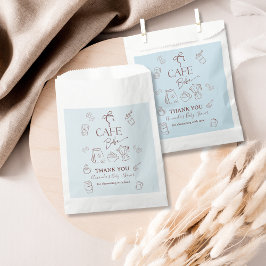 Coffeethema Blauwe Boog Cafe Bebe Jongen Baby Show Bedankzakje
