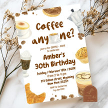Coffeeverjaardagsfeest Illustratie