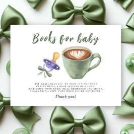 Coffeeverpacificer boog babyshower Boeken voor bab Informatiekaartje