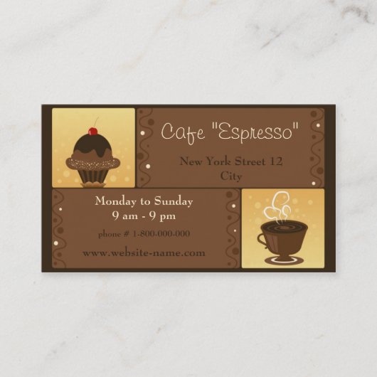 CoffeeWinkelVisitekaartje Visitekaartje (Voorkant)