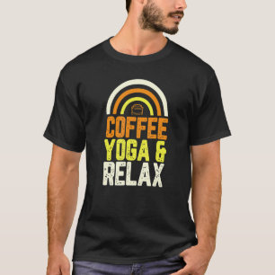 Coffeeyoga en relax stijlvolle trendy urbane koffi t-shirt
