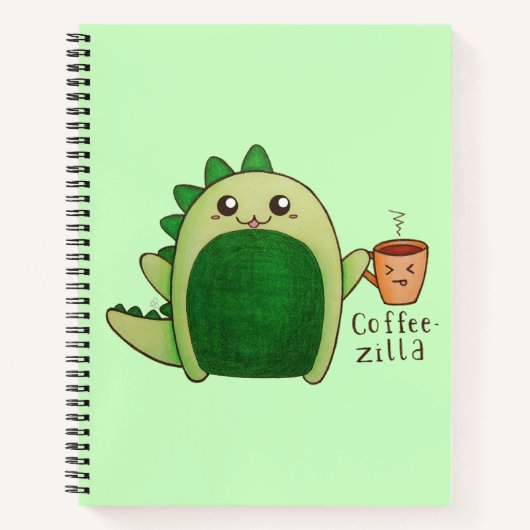 Coffeezilla! Ik heb koffie nodig! dinosaurus Notitieboek (Voorkant)