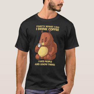 Coffeholic Beer dat ik doe Drink koffie T-shirt