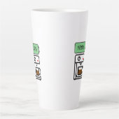 Coffeïneverslaving ontwerp latte mok (Voorkant)
