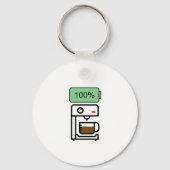 Coffeïneverslaving ontwerp sleutelhanger (Achterkant)