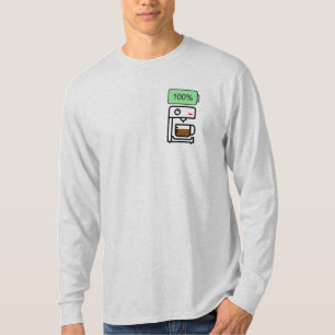 Coffeïneverslaving ontwerp t-shirt