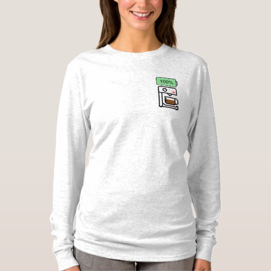 Coffeïneverslaving ontwerp t-shirt (Voorkant)