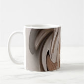 "Coffelicious" in schaduwen van bruine en roomabst Koffiemok (Links)