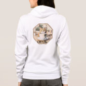 Coffeow Bezige Schattigee Kat Hoodie (Achterkant)