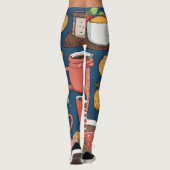 Coffeprint Broek Coffee Cadeau voor Haar Leggings (Achterkant)