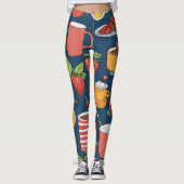 Coffeprint Broek Coffee Cadeau voor Haar Leggings (Voorkant)