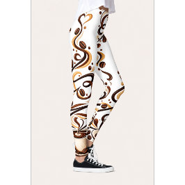 Coffeprint Leggings voor Coffeeliefhebbers