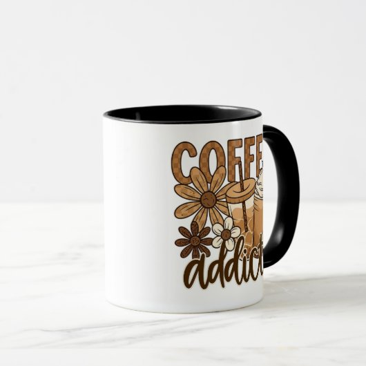 Coffeverslaafde.  mok (Voorkant rechts)