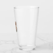 Coffeverslaafde Schattige Hoogland Koe Oude Gravur Glas (Links)