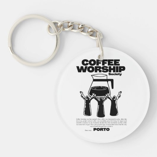 Coffeverslaafde Sleutelhanger (Voorkant)