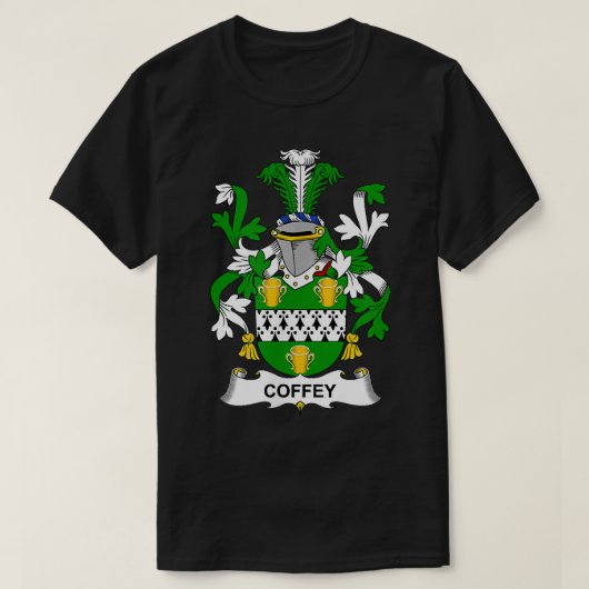Coffey Coat of Arms Family Crest T-shirt (Design voorkant)