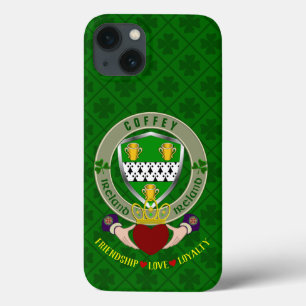 Coffey Irish Shield & Claddagh Personalized Case-Mate iPhone Case