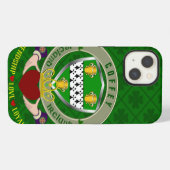 Coffey Irish Shield & Claddagh Personalized iPhone Hoesje (Achterkant horizontaal)