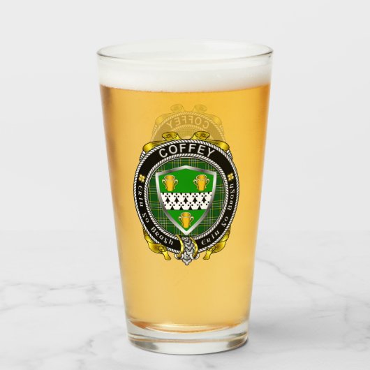 Coffey/O'Coffey Irish Beer Glass Glas (Voorkant gevuld)