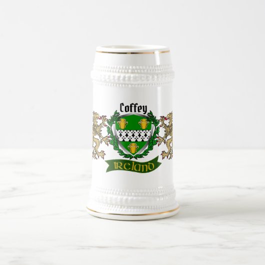 Coffey/O'Coffey Irish Shield gepersonaliseerd Bierpul (Center)