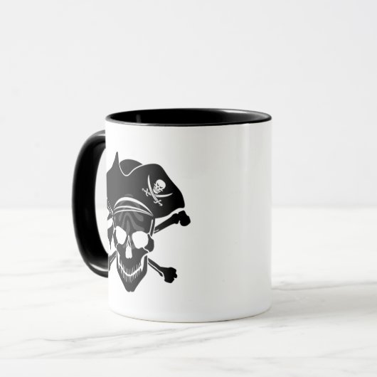 Cofffee Mok-Pirate Skull Mok (Voorkant links)