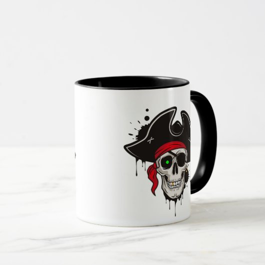 Cofffee Mok-Pirate Skull Mok (Voorkant rechts)