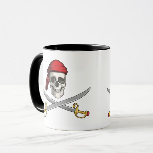 Cofffee Mok-Pirate Skull Mok (Voorkant links)