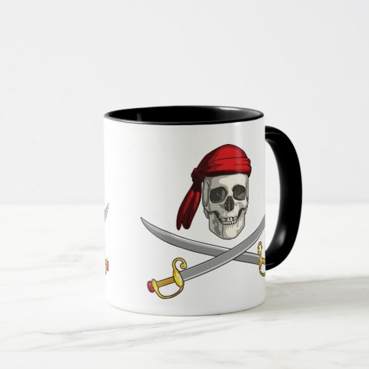 Cofffee Mok-Pirate Skull Mok (Voorkant rechts)