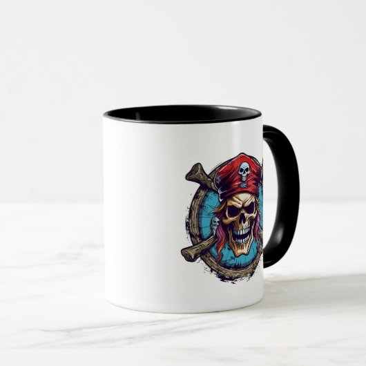 Cofffee Mok-Pirate Skull Mok (Voorkant rechts)