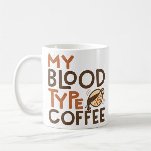 Coffie Bloedtype Grafiek voor Coffie Liefhebber Ca Koffiemok