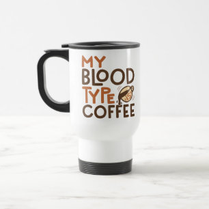 Coffie Bloedtype Grafiek voor Koffieliefhebber Cad Reisbeker