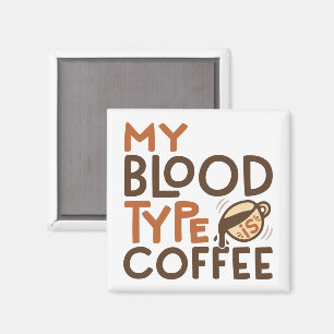 Coffie Bloedtype Grafisch voor Coffie Liefhebber C Magneet