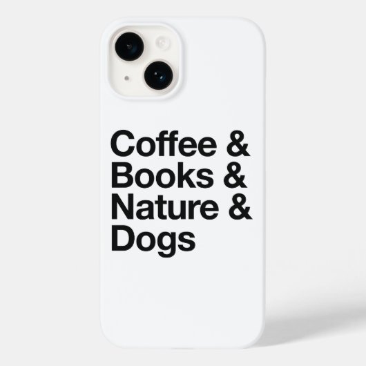 Coffie & Boeken & Natuur & Honden Phonehoes (Zwart Case-Mate iPhone Case (Achterkant)