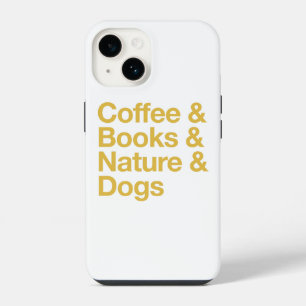 Coffie & Boeken & Natuur & Honden Phonehoesje (Gee iPhone 14 Hoesje