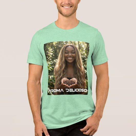 COFFIE - DELICIEUZE GEUR Tri-Blend SHIRT (Voorkant)