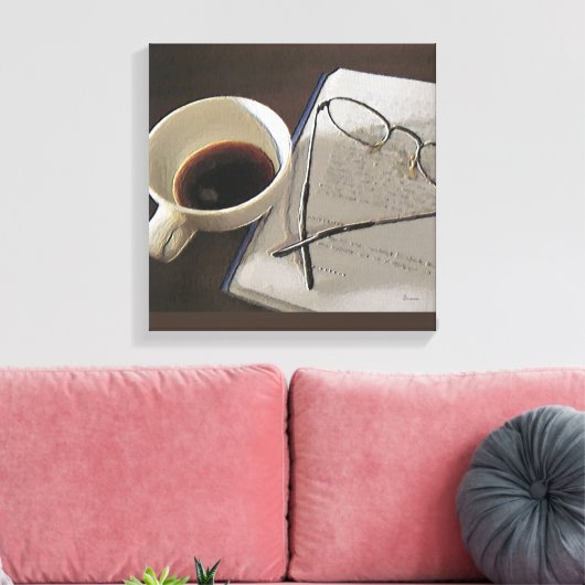 Coffie Digitaal Olie op Canvas Afdruk (Insitu (Woonkamer))