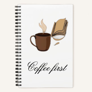 Coffie Eerst Minimalistische Lijn Kunst Journal No Notitieboek