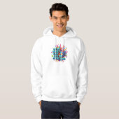 Coffie Eerst Ochtend Sticker Hoodie (Voorkant volledig)